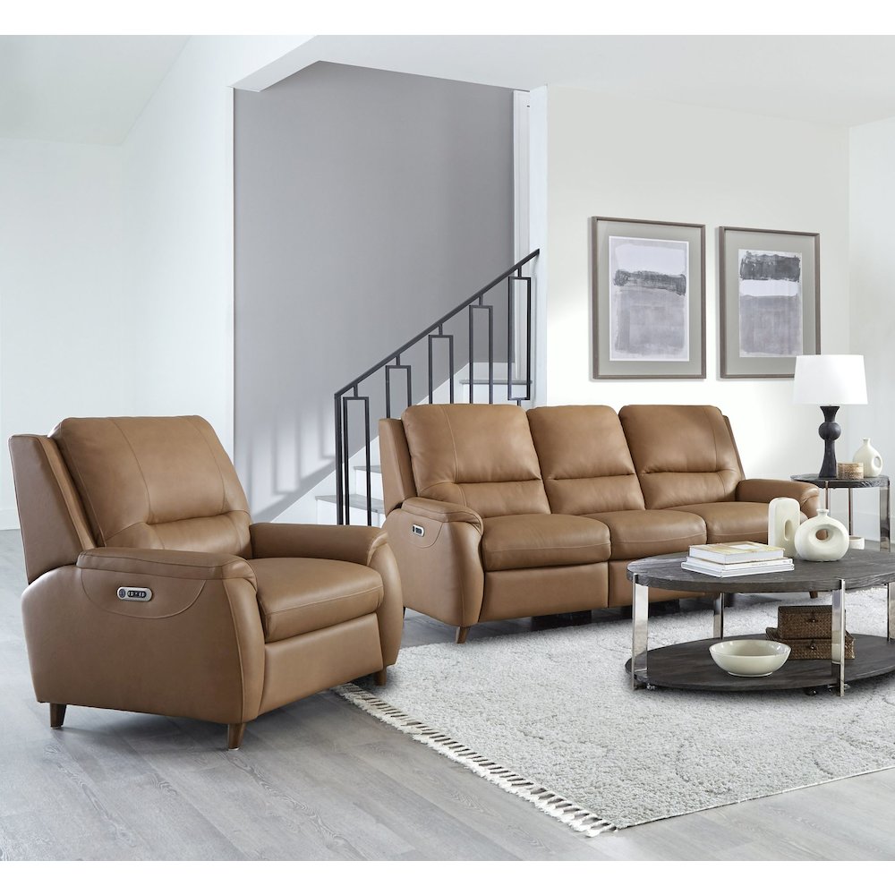 Austin - Caramel Cream Power Reclining Sofa and Recliner. Picture 14