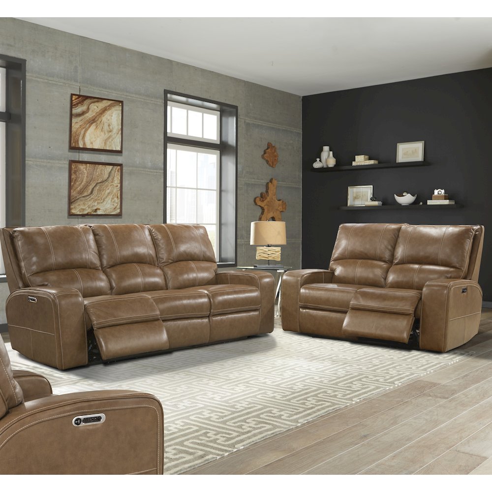Swift - Bourbon Power Reclining Sofa and Loveseat. Picture 5
