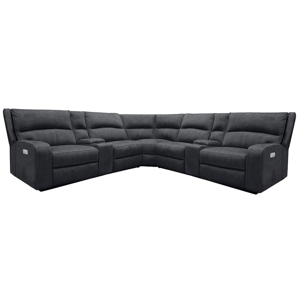 Polaris - Slate 7 Piece Modular Power Reclining Sectional. Picture 3