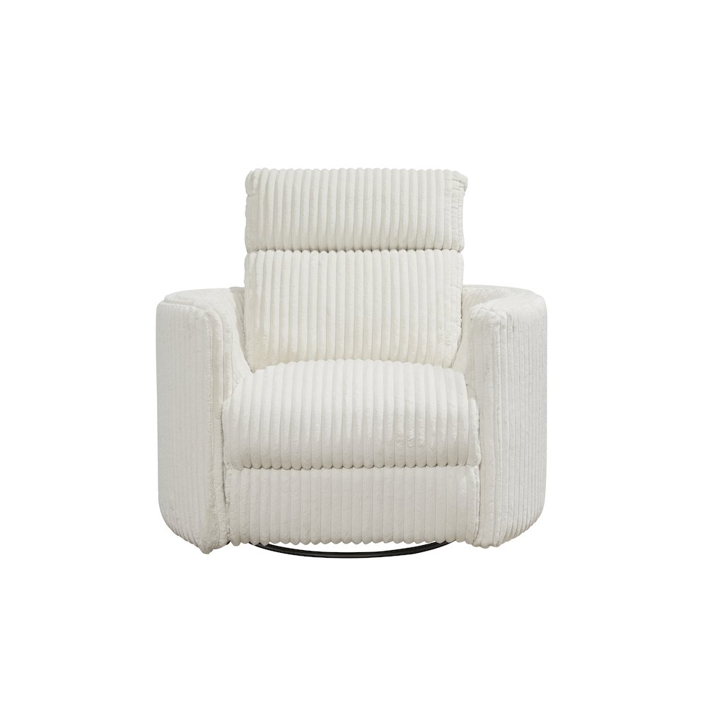 Mega Ivory Swivel Power Glider Recliner. Picture 2