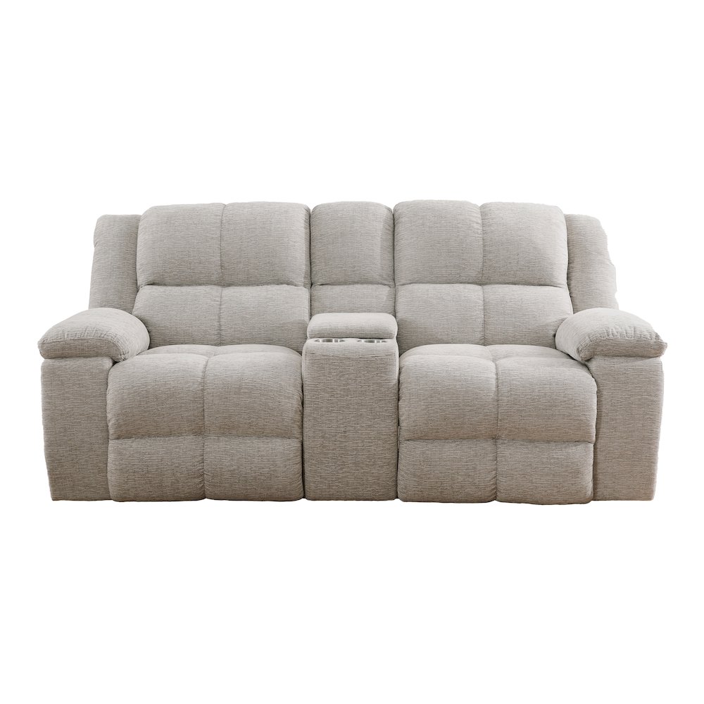 Buster - Opal Taupe Manual Reclining Sofa and Loveseat. Picture 10