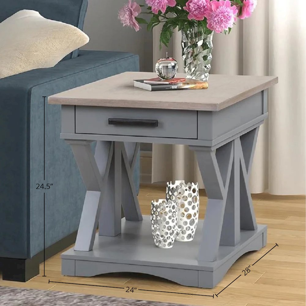 Modern - Dove Cocktail Table with 2 End Tables. Picture 7