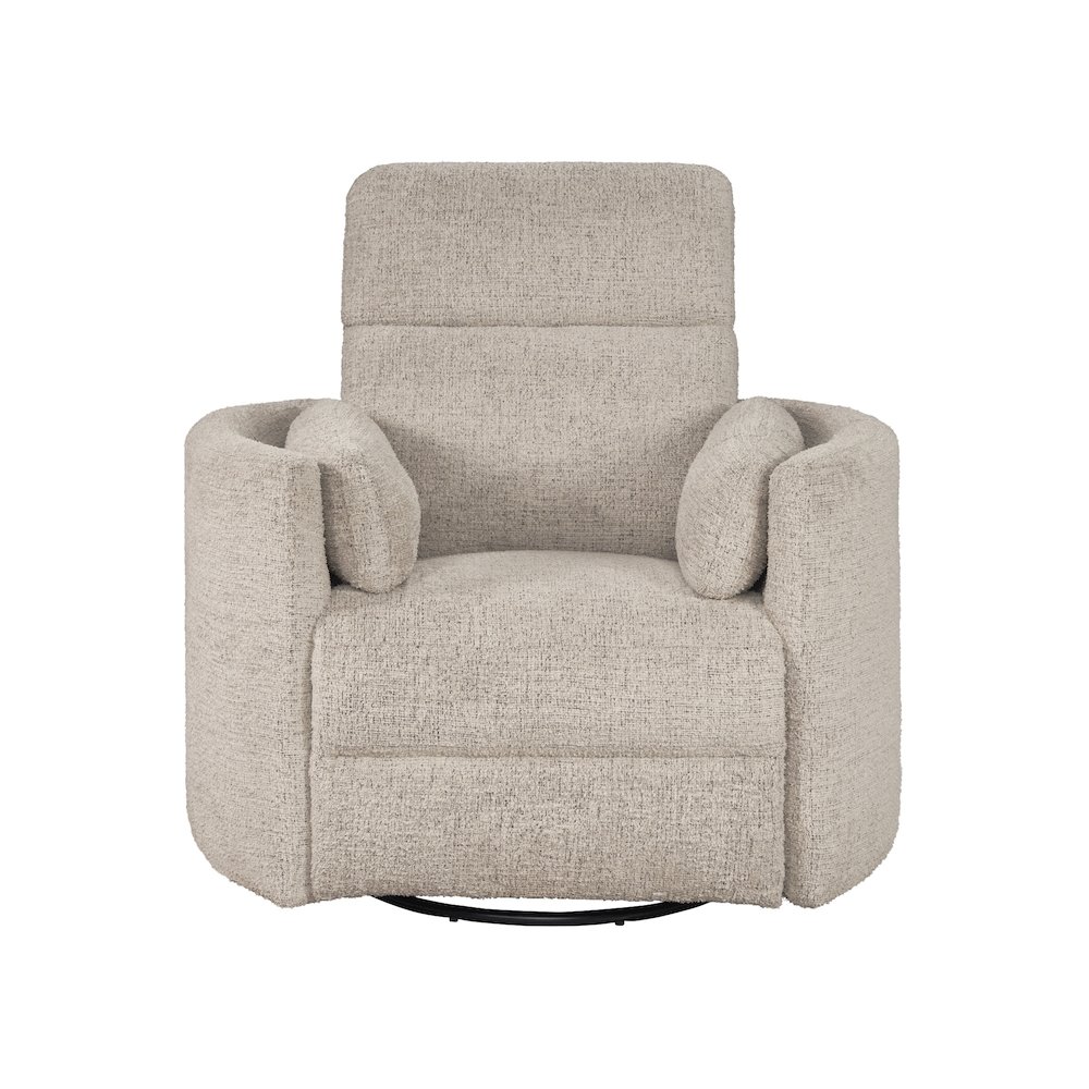 Radius - Burlap Manual Swivel Recliner. Picture 1