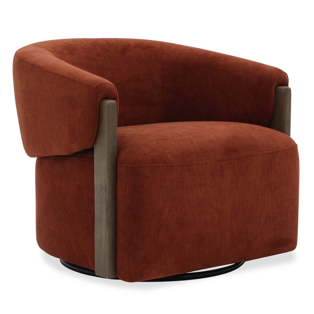Finley - Island Rust Swivel Accent Chair. Picture 1