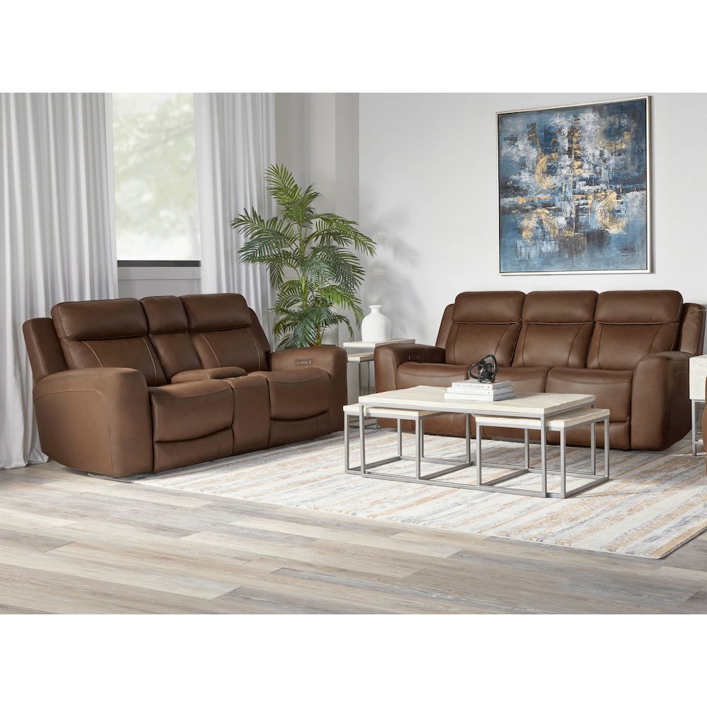 Calgary - Autumn Umber Power Reclining Sofa and Loveseat. Picture 7