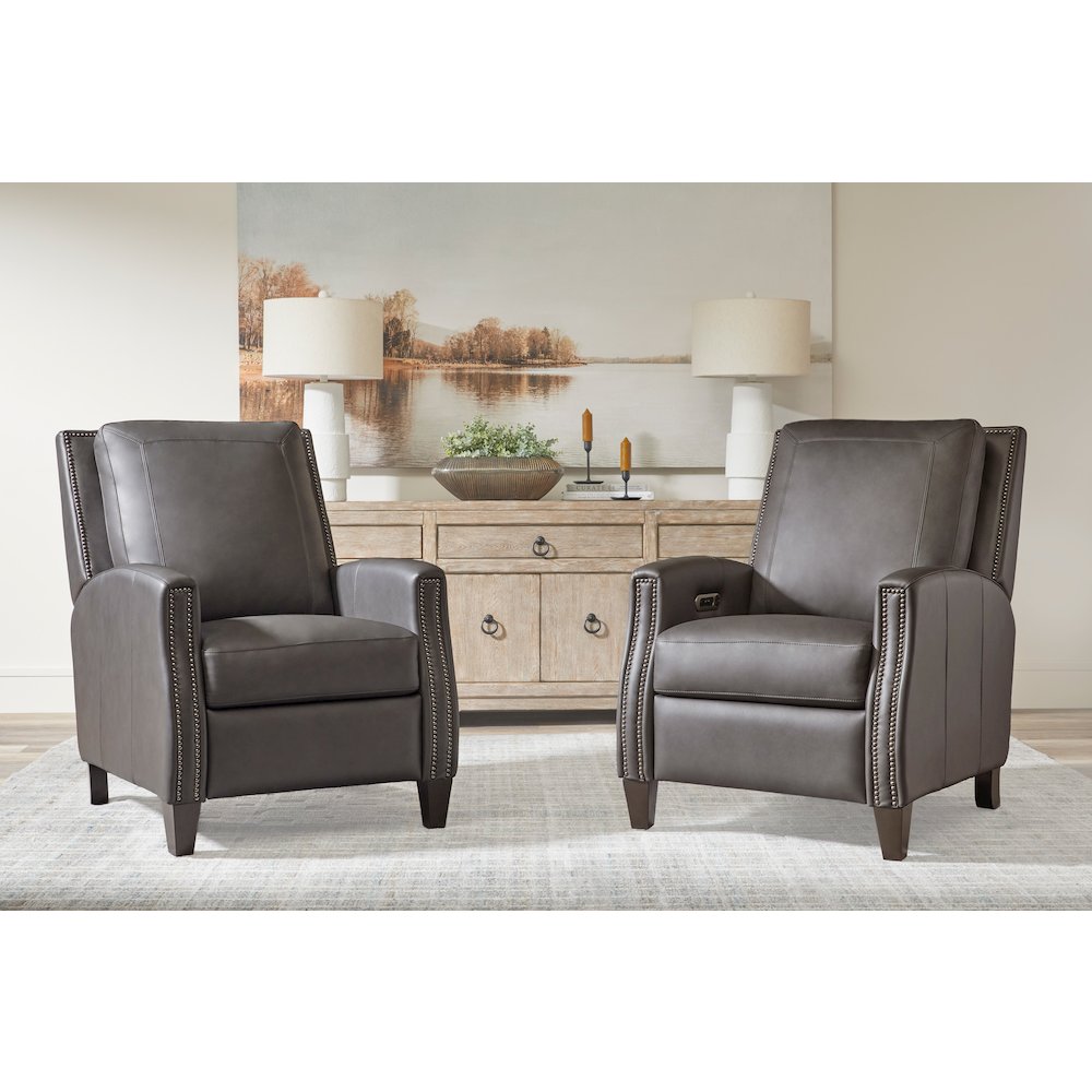 Hunter - Echo Grey Power Cordless High Leg Recliner P2 Two Pack. Picture 2