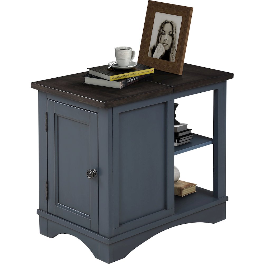Modern - Denim Cocktail Table with 2 Chairside Tables. Picture 3