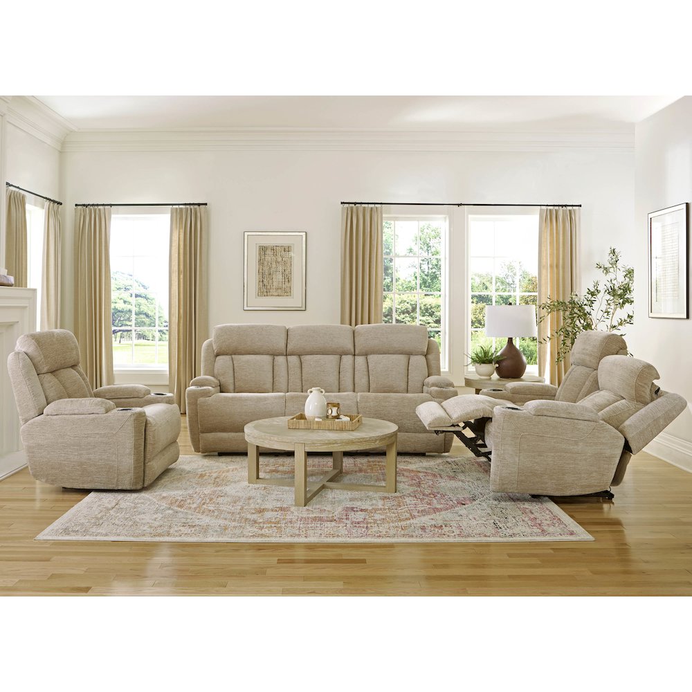 Dalton - Lucky Fawn Power Recliner. Picture 11