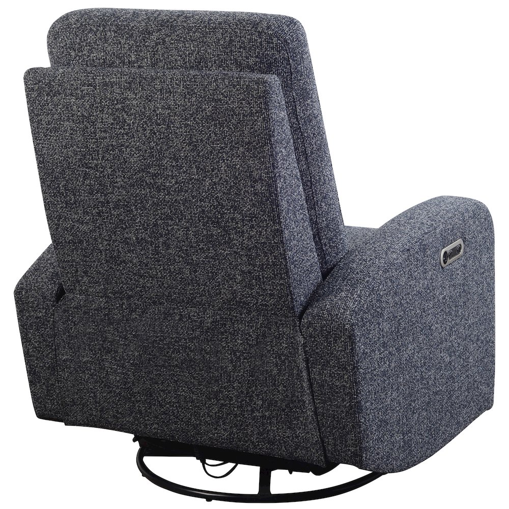Thriller - Natural Beauty Denim Power Swivel Glider Recliner. Picture 10