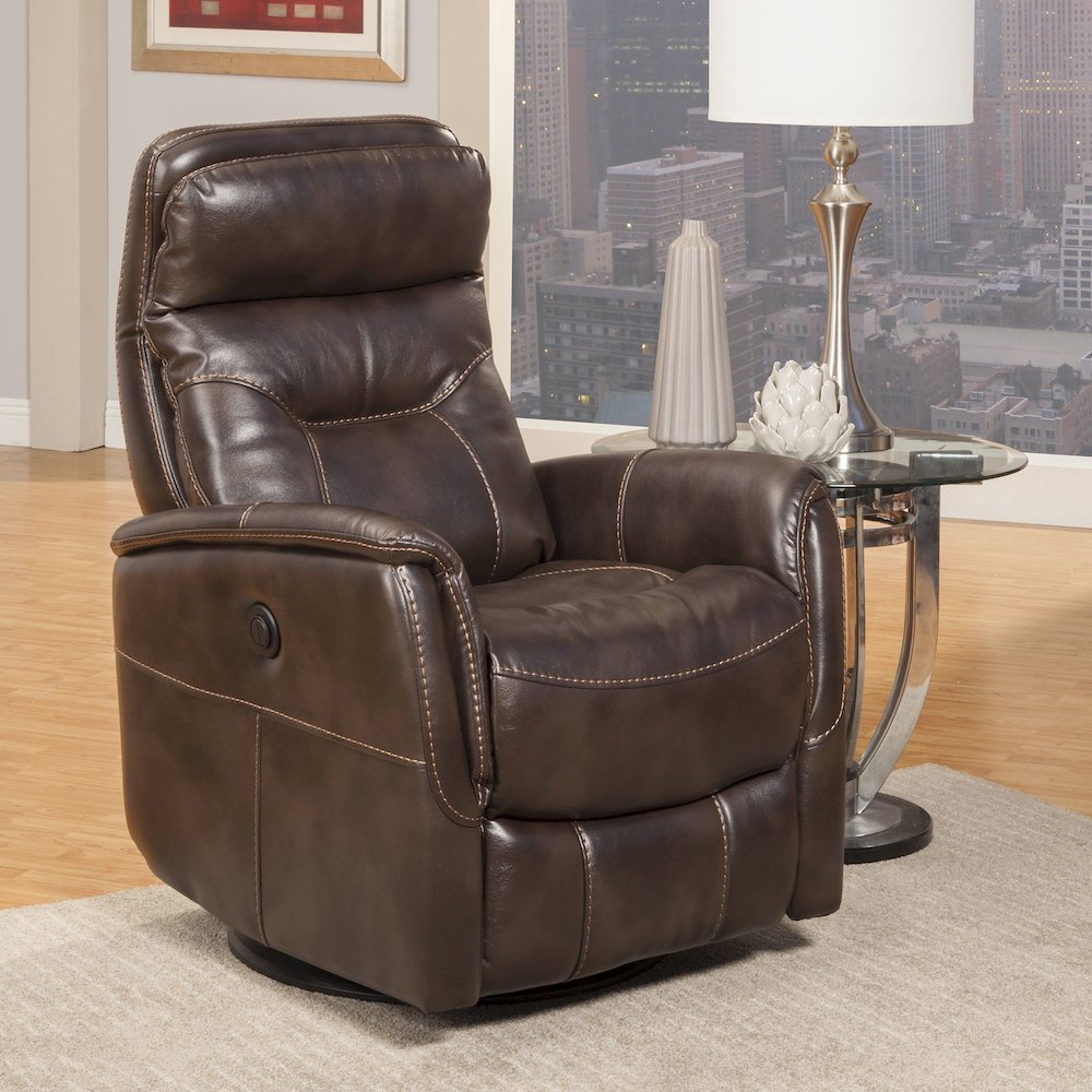 Gemini - Truffle Power Swivel Glider Recliner. Picture 7