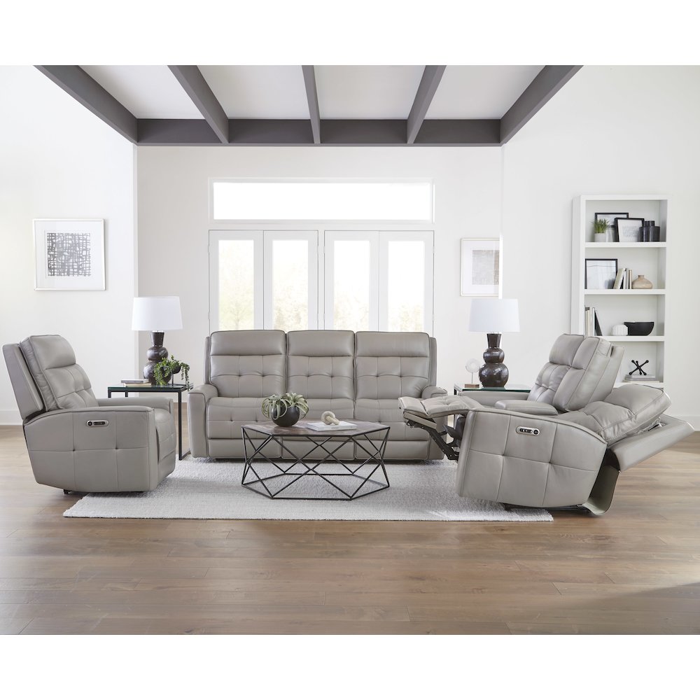 Parker Living Canterbury - Pewter Power Zero Gravity Console Loveseat. Picture 5