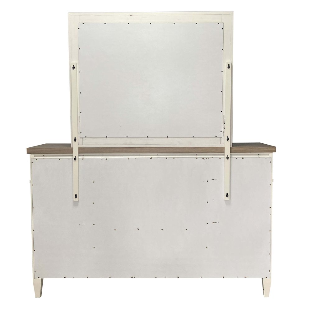 Modern Bedroom 9 Drawer Dresser and Mirror. Picture 6