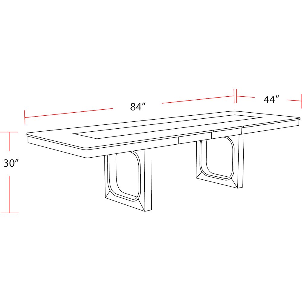 Dining 84" Rectangular Table with console & 8 caster chairs. Picture 14