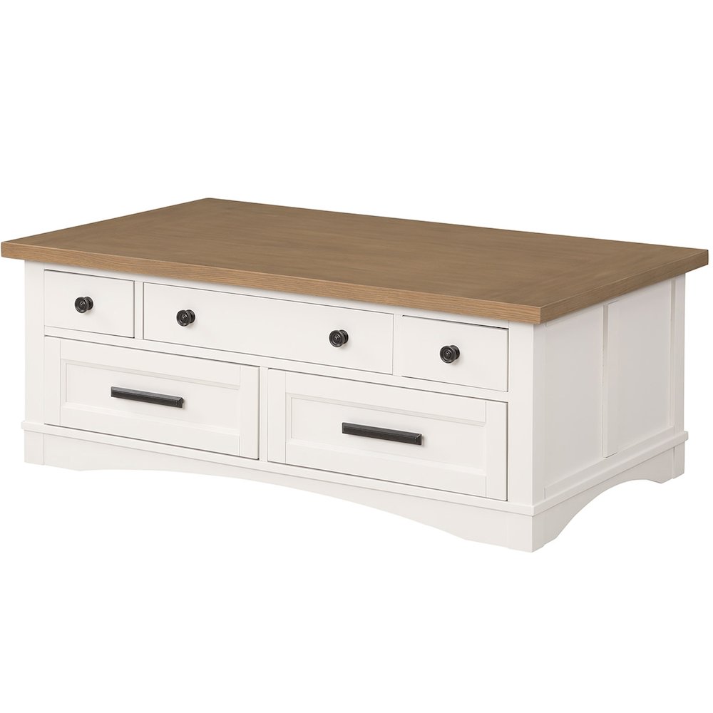 Modern - Cotton Lift Top Cocktail Table with 2 End Tables. Picture 2