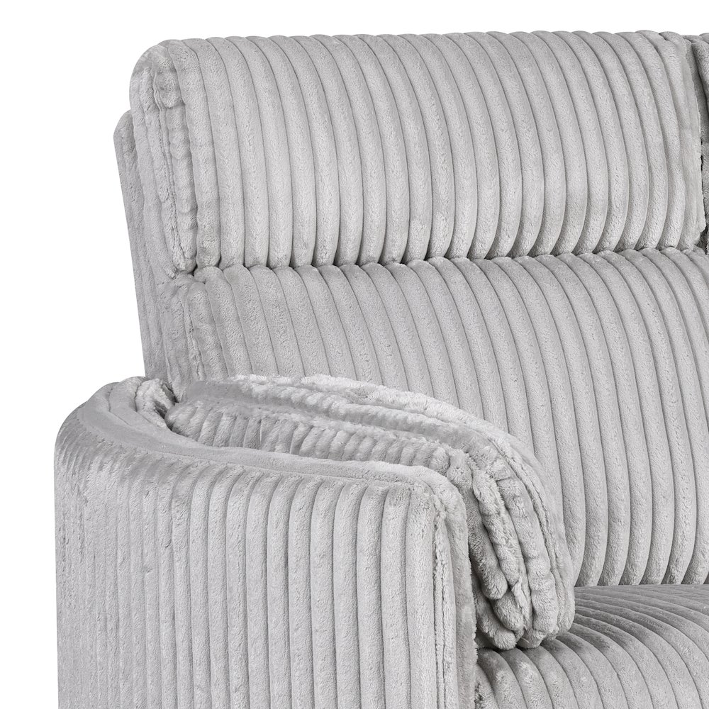 Radius Xl - Mega Grey Extra Wide Power Glider Recliner. Picture 6