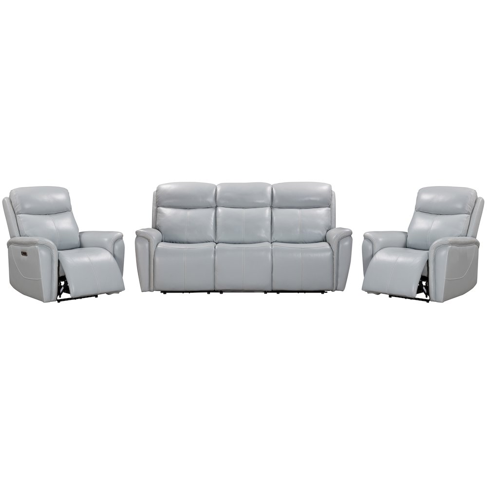 Cascade - Seamist Grey Power Reclining Sofa and Two Recliners. Picture 12