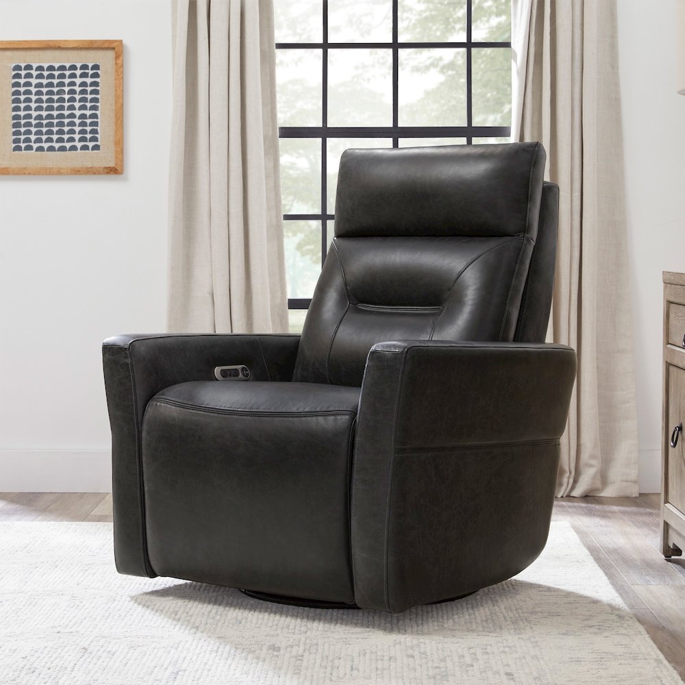 Remmington - Vintage Slate Power Swivel Glider Recliner P2. Picture 6