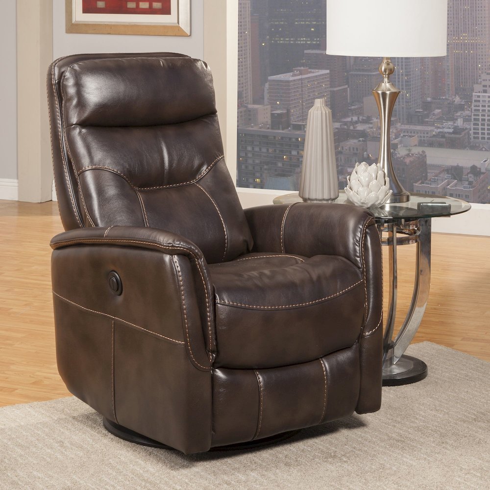Gemini - Truffle Power Swivel Glider Recliner. Picture 6