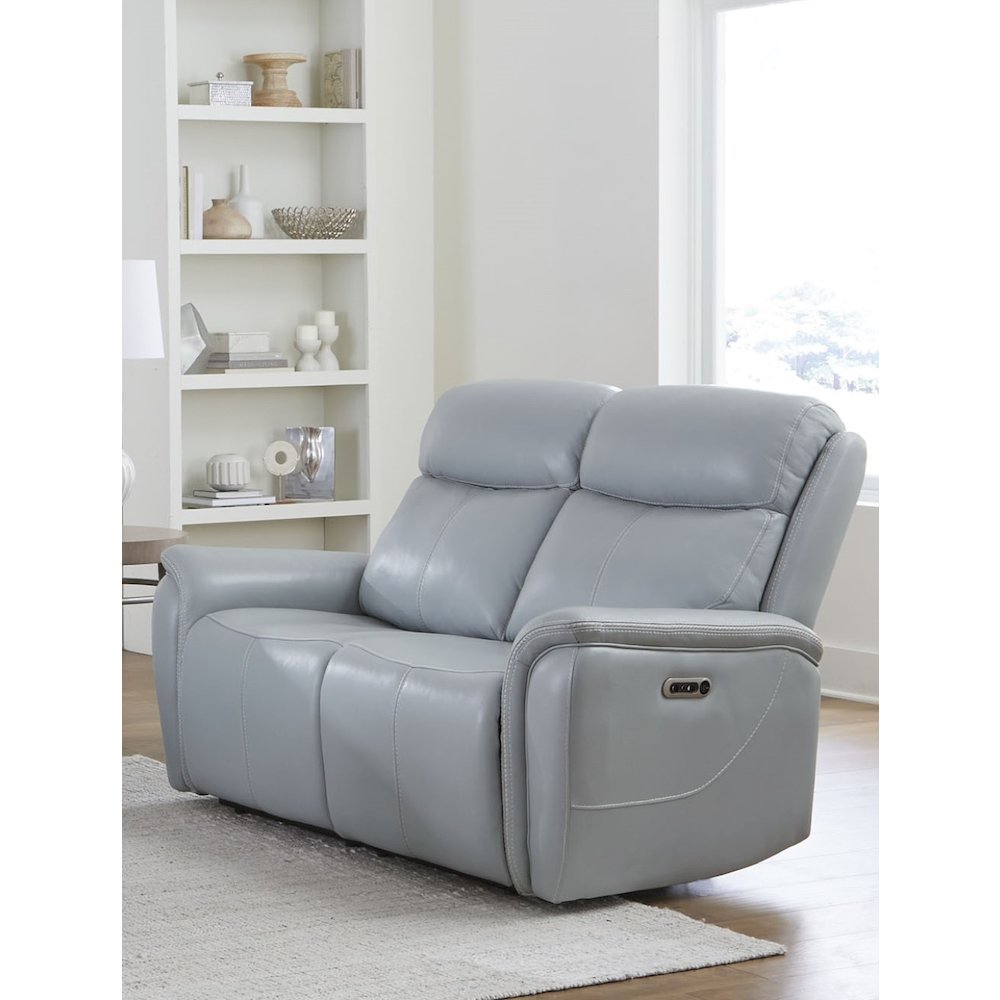 Cascade - Seamist Grey Power Reclining Sofa Loveseat and Recliner. Picture 13