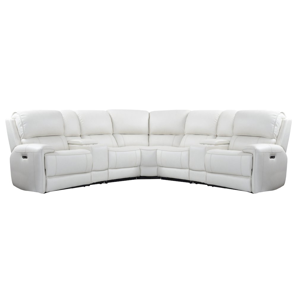 7 Piece Modular Power Reclining Sectional with Power Adjustable Headrests. Picture 2