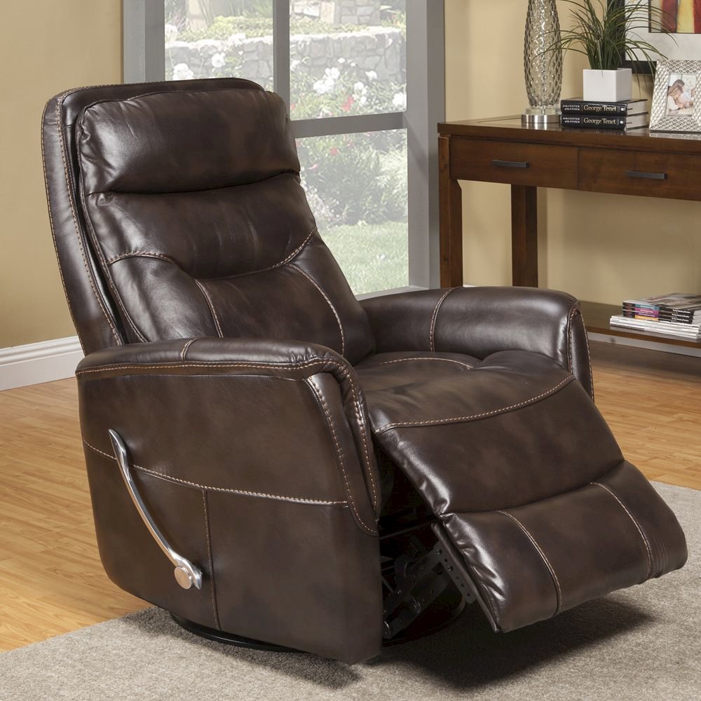 Gemini - Truffle Swivel Glider Recliner. Picture 9