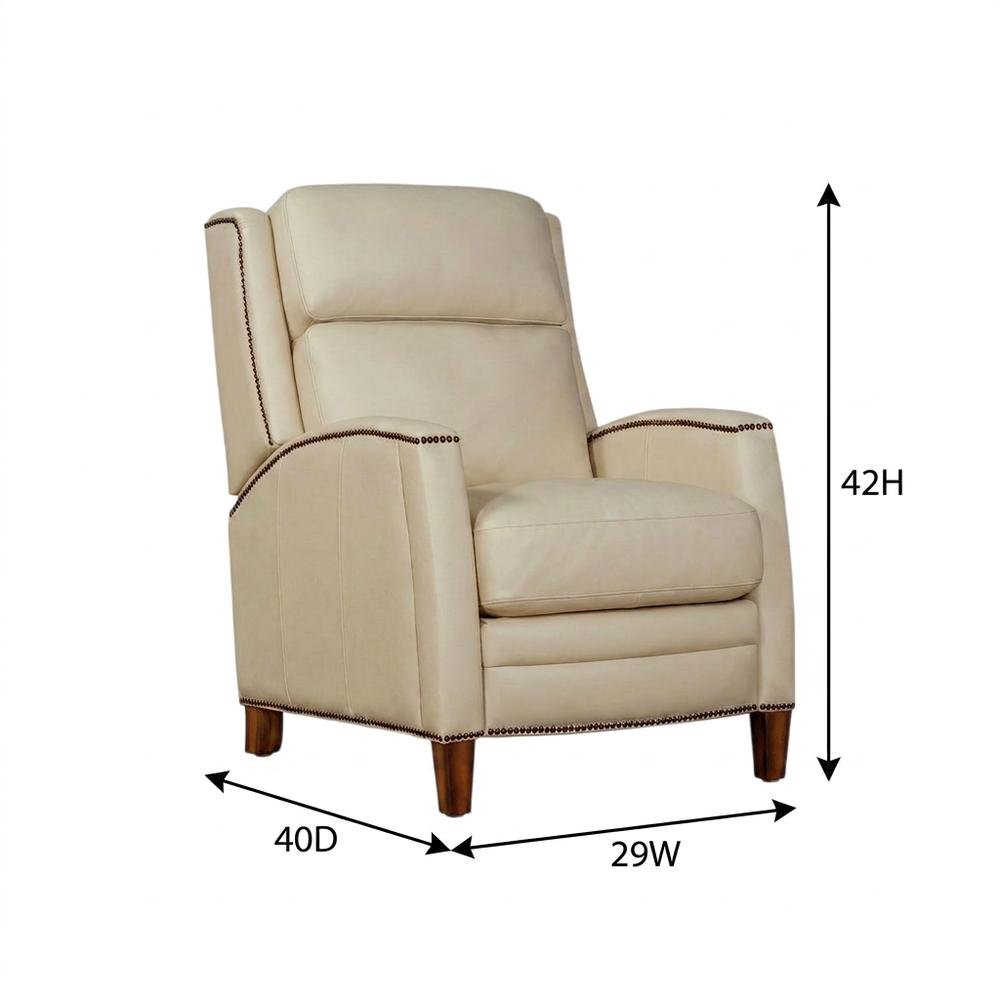 Pearl Glow Brown Manual Pushback Recliner with Comfortable Armrest. Picture 8