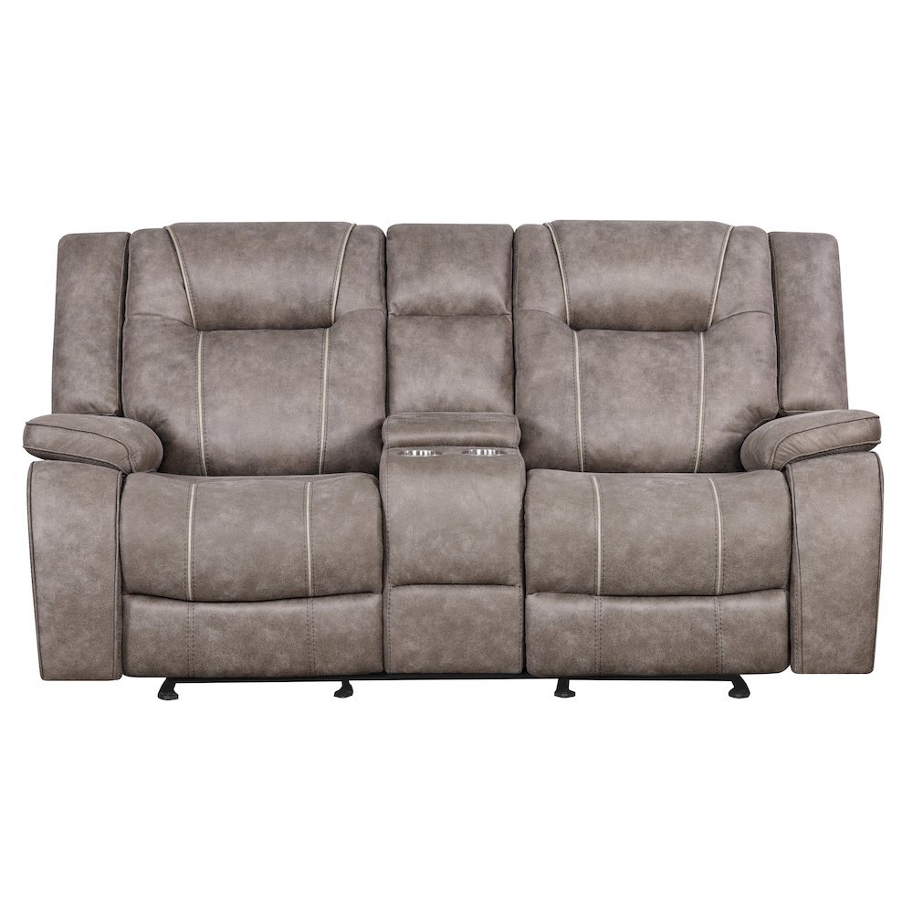 Blake - Desert Taupe Manual Reclining Sofa Loveseat and Recliner. Picture 10
