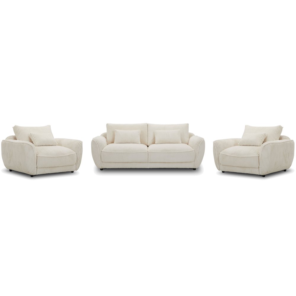 Utopia - Mega Ivory Sofa and 2 Chair and Half. Picture 15