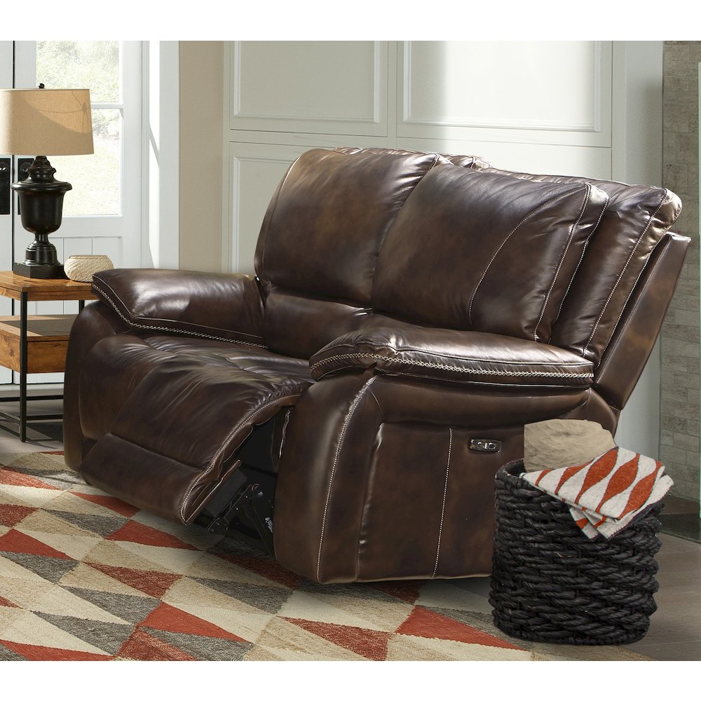 Vail - Burnt Sienna Power Reclining Sofa Loveseat and Recliner. Picture 14