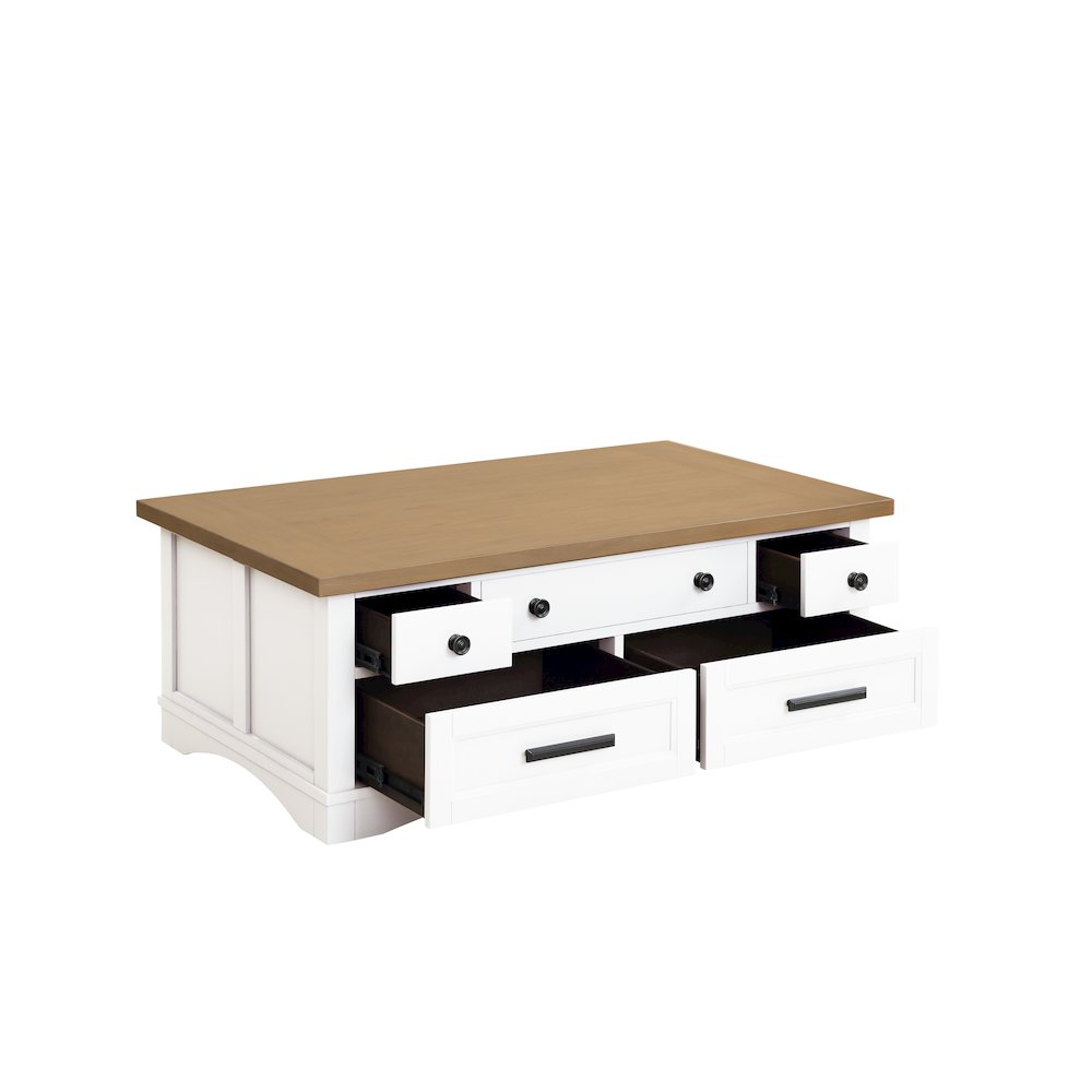 Modern - Cotton Lift Top Cocktail Table with 2 End Tables. Picture 3
