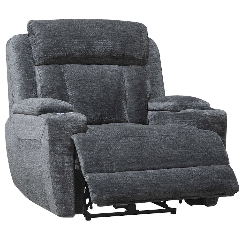 Dalton - Lucky Charcoal Power Reclining Sofa and Recliner. Picture 5
