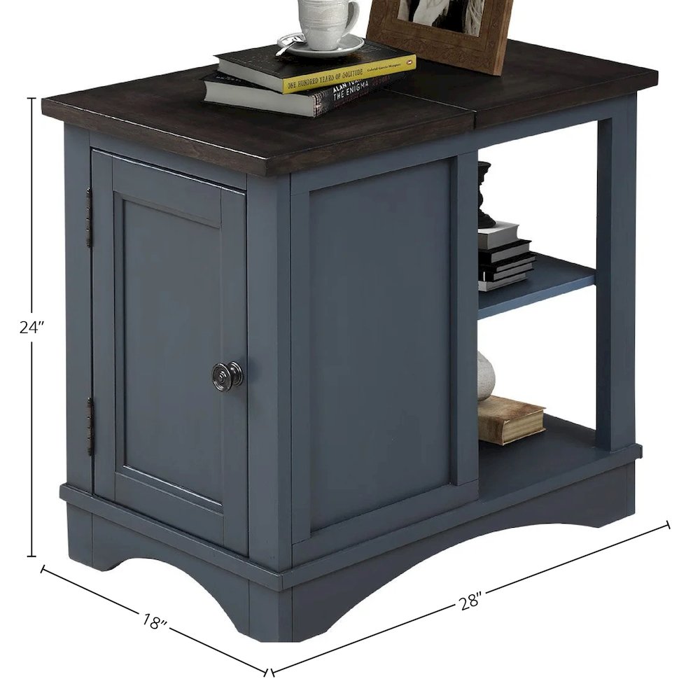 Modern - Denim Cocktail Table with 2 Chairside Tables. Picture 7