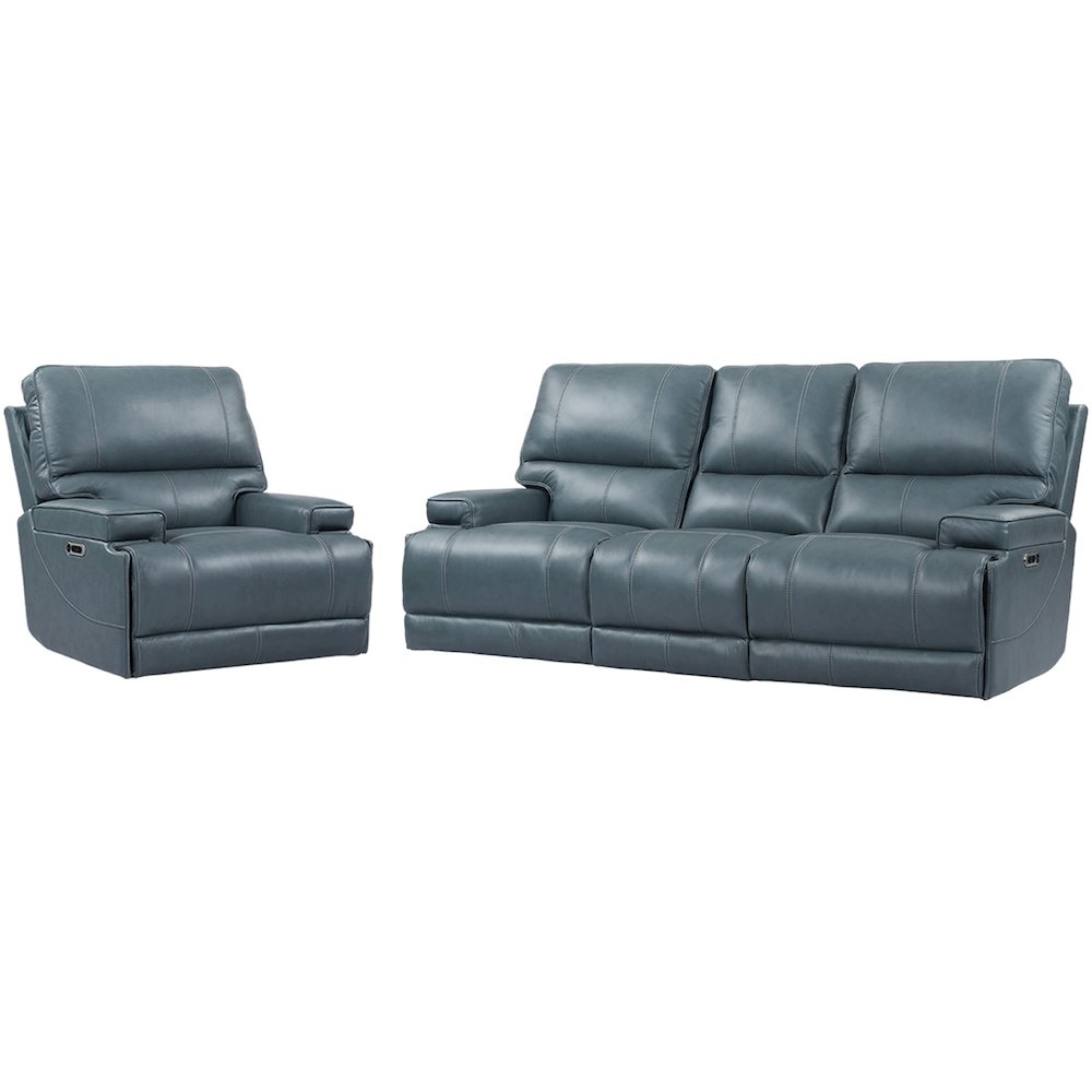 Whitman - Verona Azure - Powered By Freemotion Power Reclining Sofa and Recliner. Picture 15