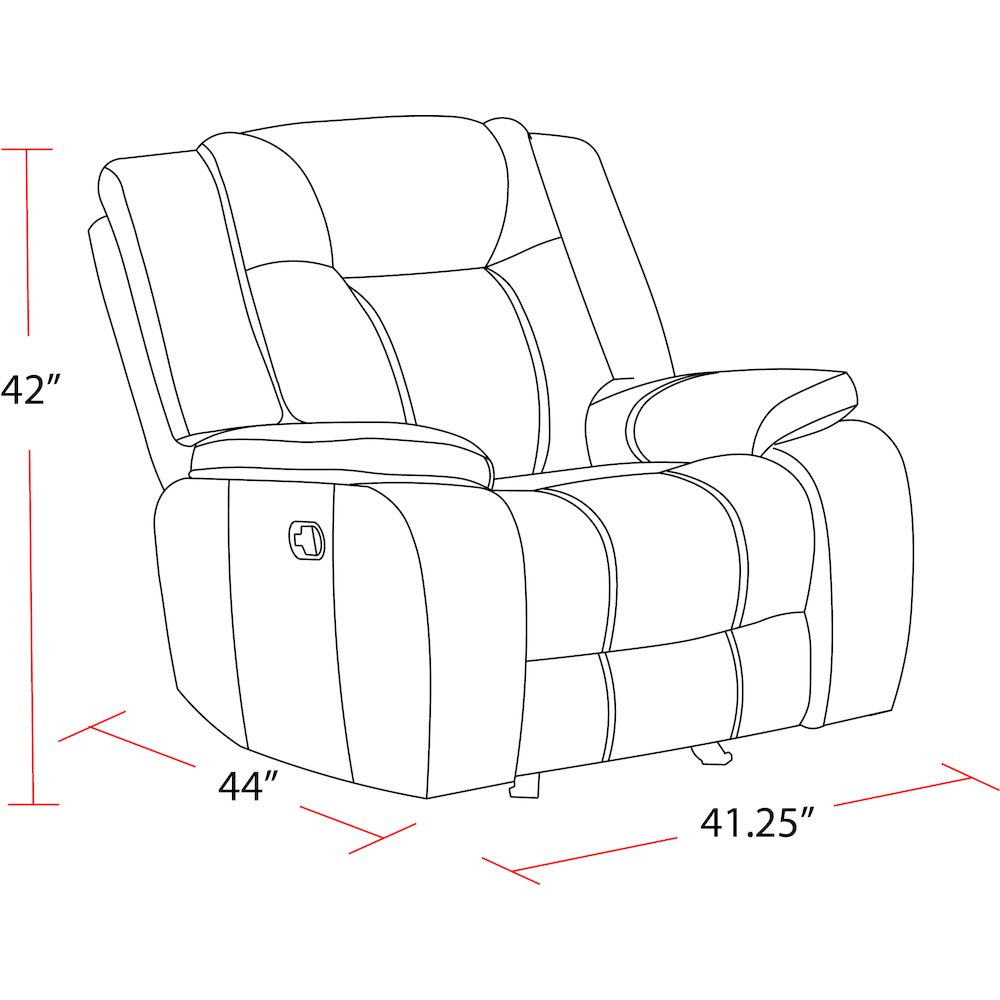 Blake - Desert Taupe Glider Recliner. Picture 14