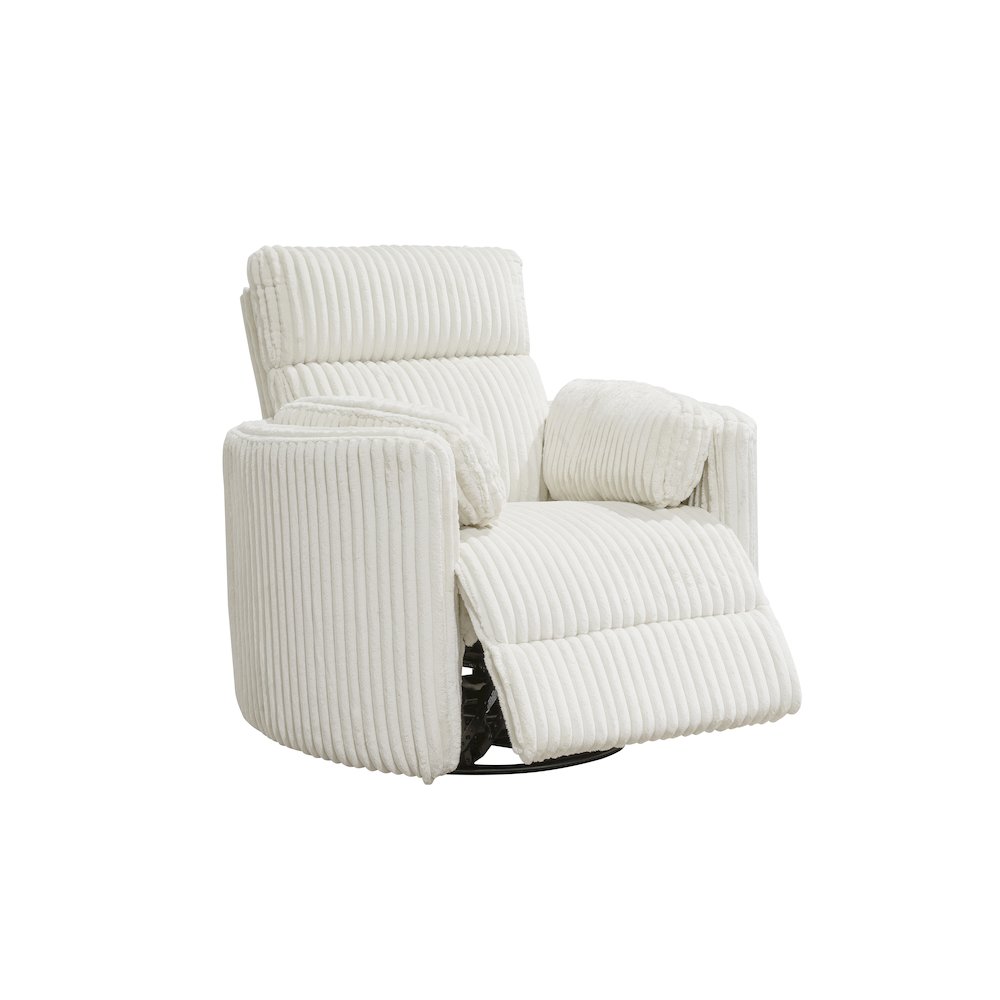 Mega Ivory Swivel Power Glider Recliner. Picture 1