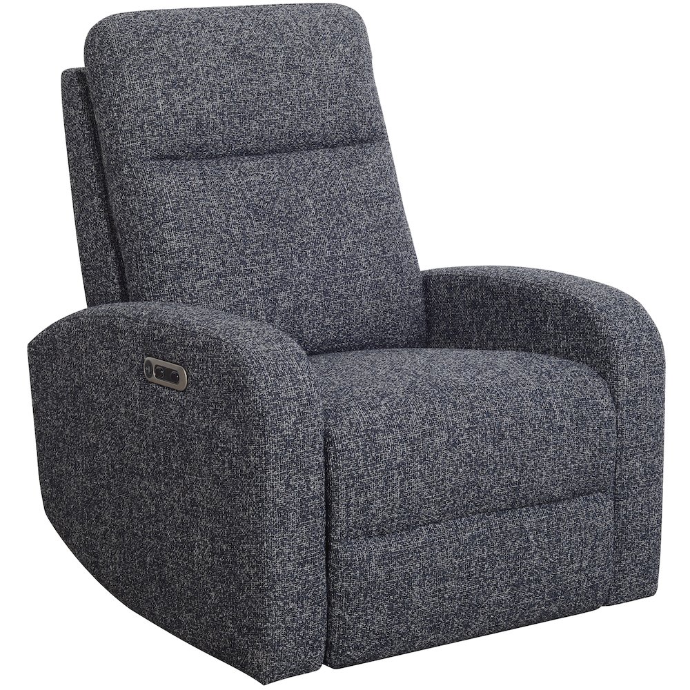 Thriller - Natural Beauty Denim Power Swivel Glider Recliner. Picture 1