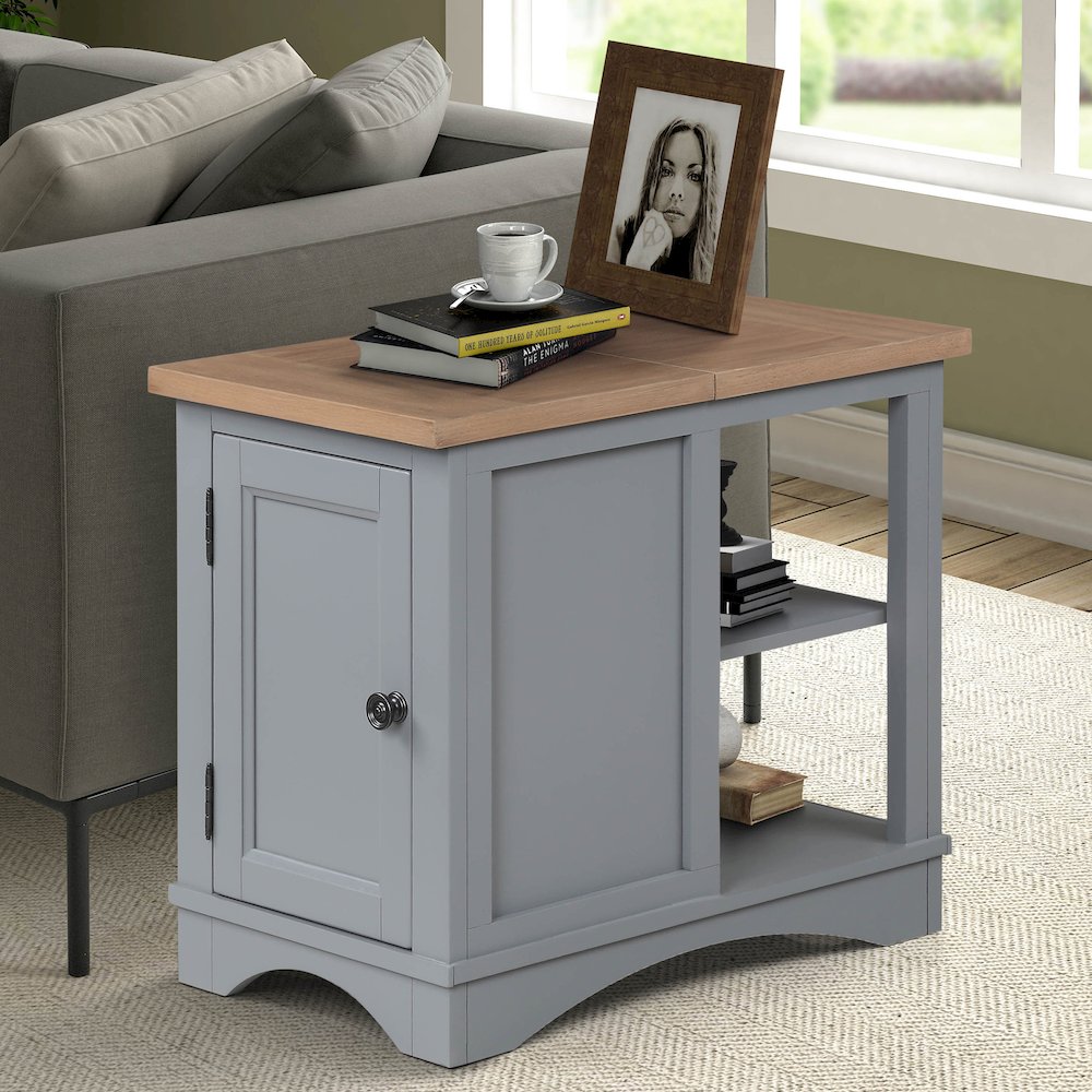 Modern - Dove Cocktail Table with 2 Chairside Tables. Picture 5