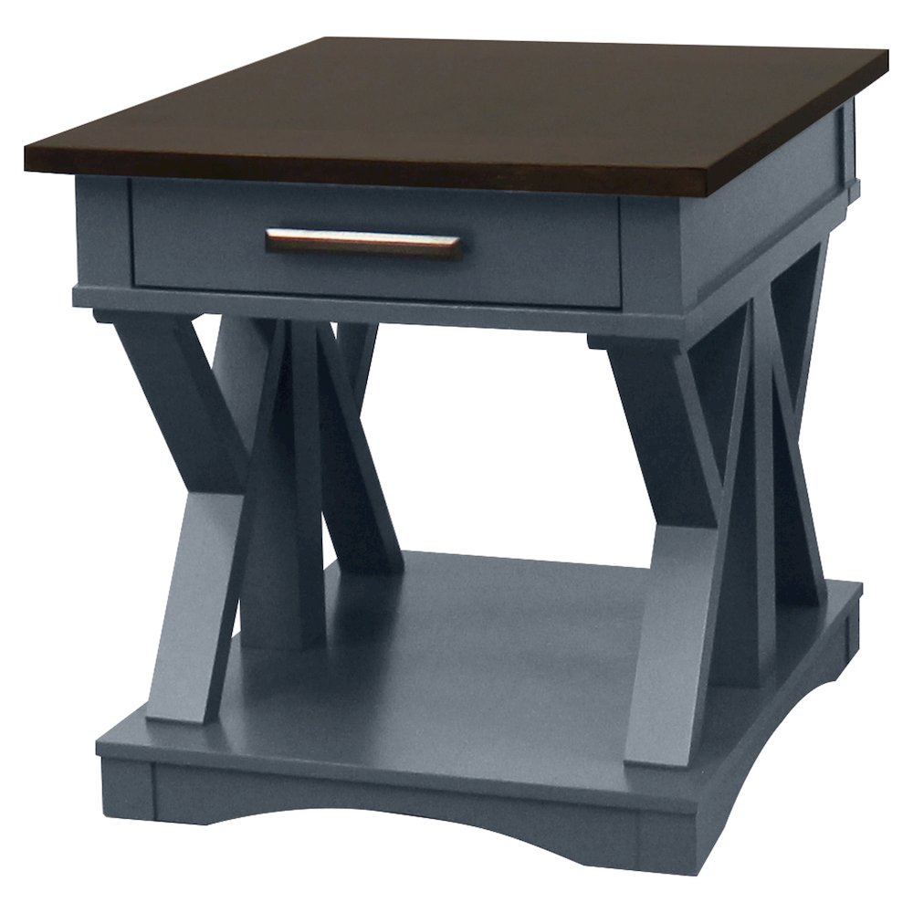 Modern - Denim Cocktail Table with 2 End Tables. Picture 3
