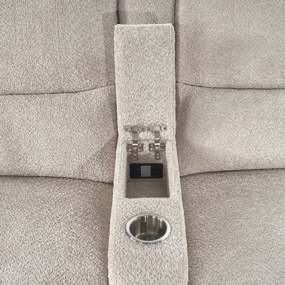 Modesto - Buttercream 7 Piece Modular Power Reclining Sectional. Picture 9