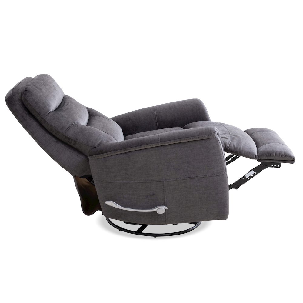 Gemini - Capri Charcoal Swivel Glider Recliner. Picture 5