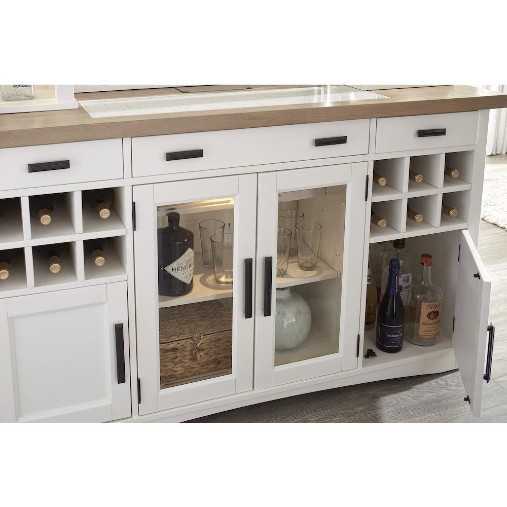 Modern Dining 66 In. X 19 In. Buffet Server with Quartz Insert. Picture 9