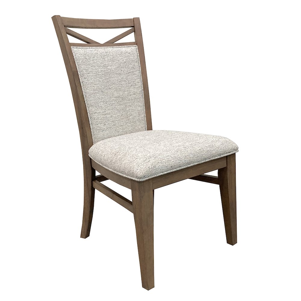 Modern Dining 48 In. Round Extendable Dining Table and 4 Upholstered Chairs. Picture 5