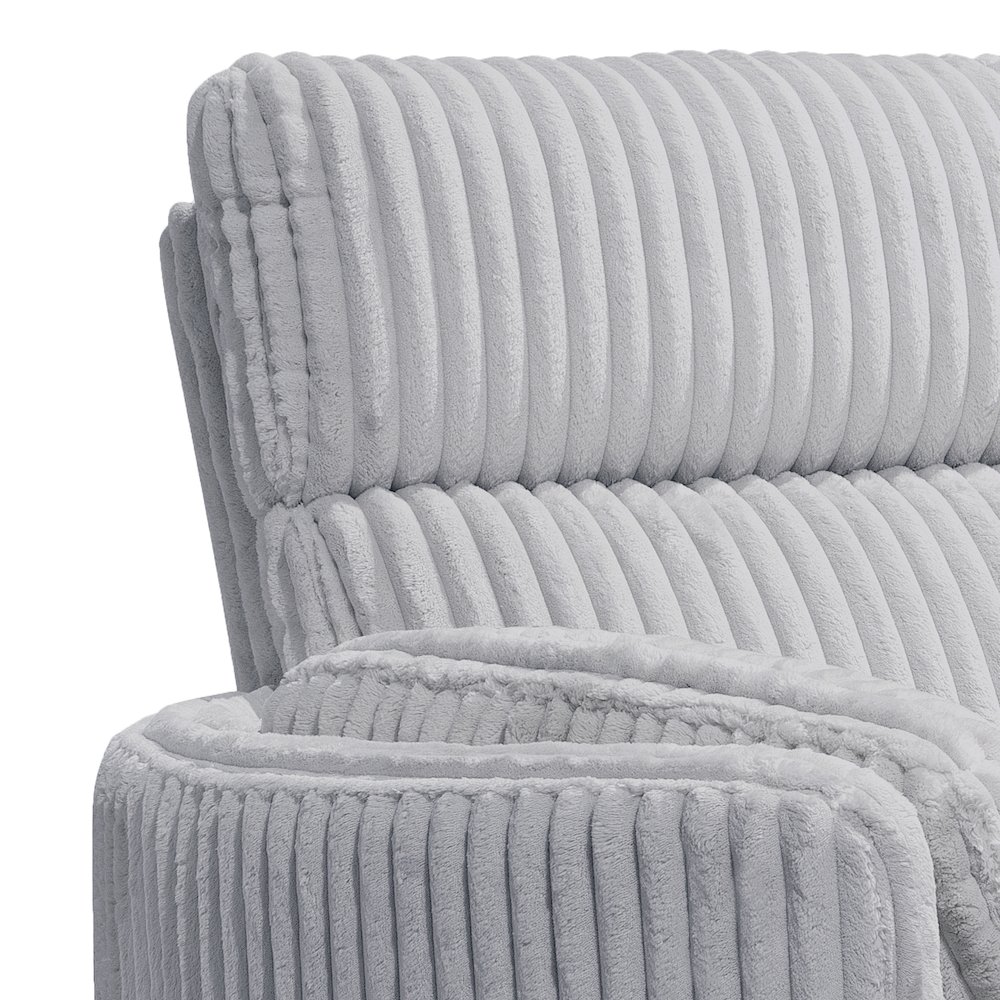 Radius - Mega Grey Swivel Power Glider Recliner. Picture 10