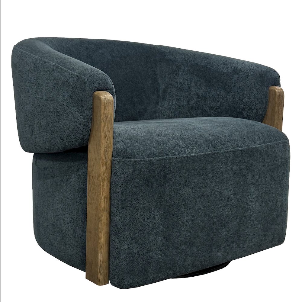 Finley - Island Teal Swivel Accent Chair. Picture 1