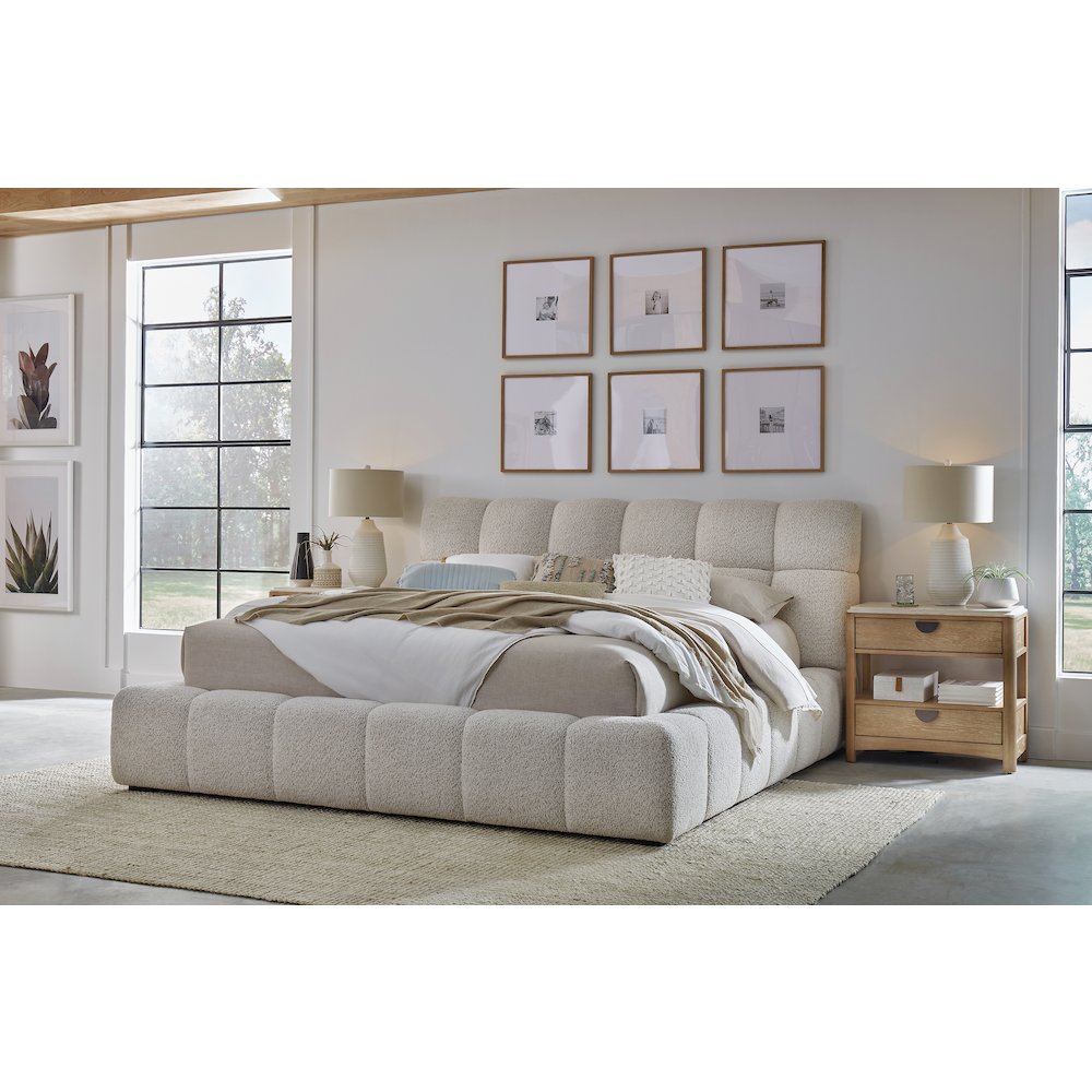 - Fluffy River Rock Queen Upholstered Bed. Picture 7