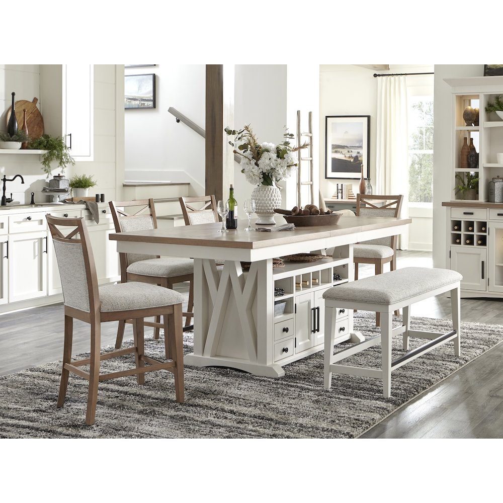Modern Dining Upholstered Counter Chair Two Pack. Picture 11
