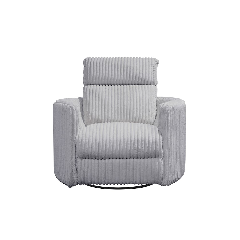 Radius - Mega Grey Swivel Power Glider Recliner. Picture 3