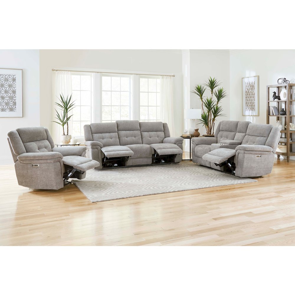Richland - Bristol Grey Power Recliner. Picture 6