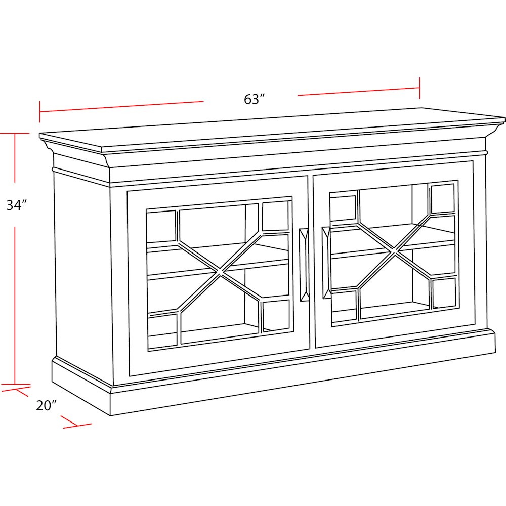 Parker House Sundance - Sandstone 63 In.Tv Console. Picture 3