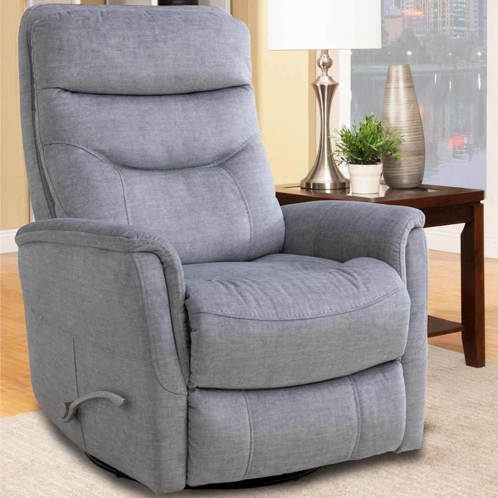 Gemini - Capri Silver Swivel Glider Recliner. Picture 8